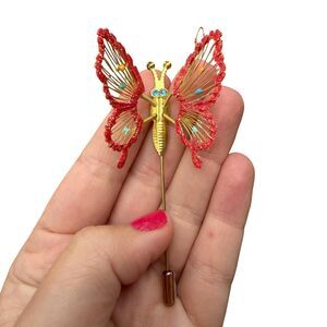 Vintage Jewelry Butterfly Stick Pin